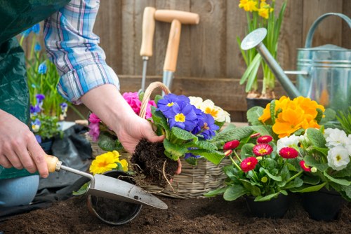Green waste and recyclable materials prepared for recovery
