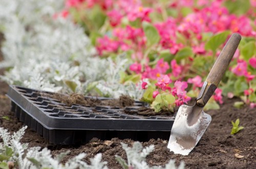Local landscaping team applying health and safety procedures