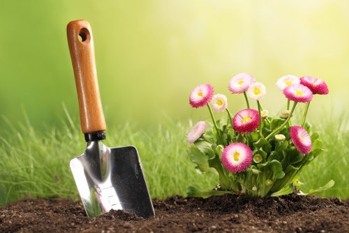 Paving, planting, and garden layout work for a Staines property